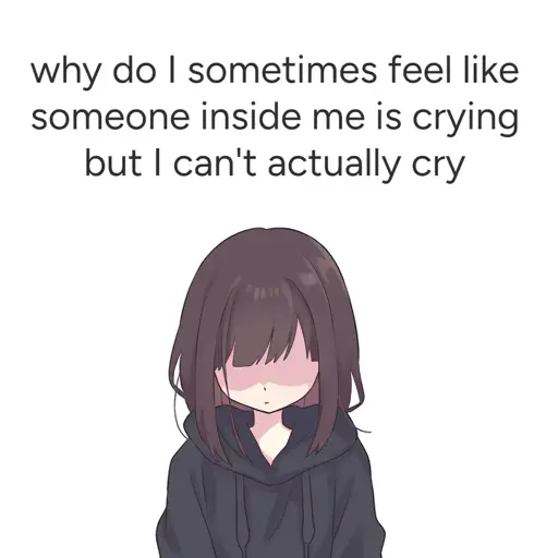 Why do I sometimes feel like someone inside me is crying but I can’t actually cry.
