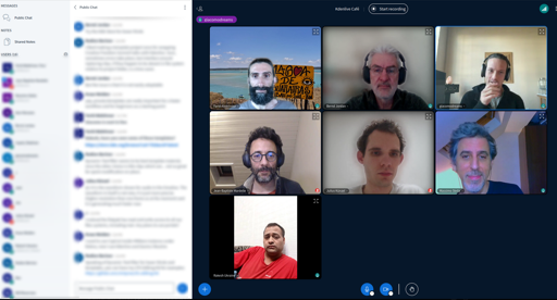 Web interface showing some community members and devs of the Kdenlive team.