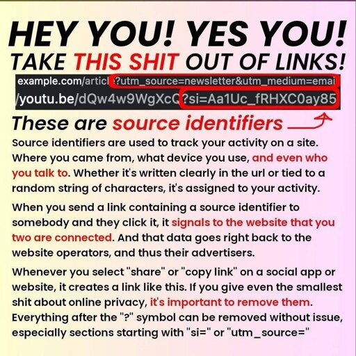 you should make it a rule for yourself to remove them