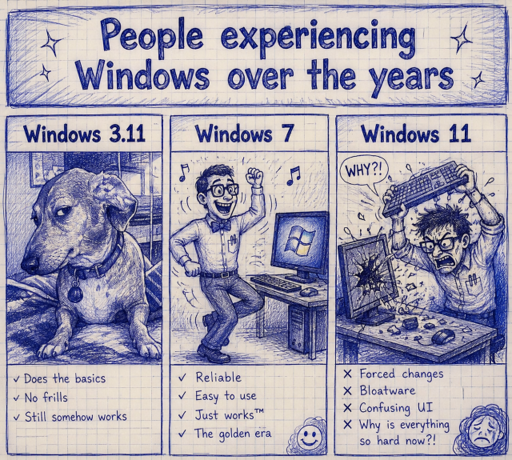 Windows over the years